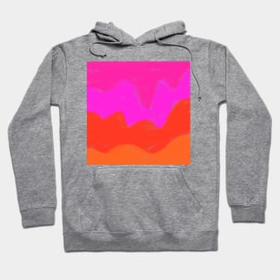 Red pink orange watercolor art design Hoodie